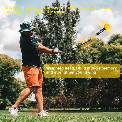 Golf Swing Trainer Aid - Golf Training Aid with Grip Trainer Training Equipment, Power Flex Swing Training Aid for Strength,Balance, and Tempo Swing Speed Trainer