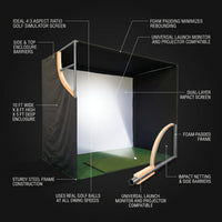 10/12/14Ft Outdoor Golf Training Simulator Cage Sports Practice Golf Simulator Enclosure with Impact Netting and All Poles — How It Works