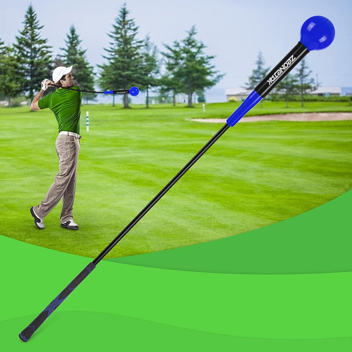 Golf Swing Trainer Aid, Golf Swing Trainer Warm-Up Stick for Strength, Flexibility and Tempo, Golf Training Aid, Golf Trainer Accessories for Men Women (40 INCHES, Blue)