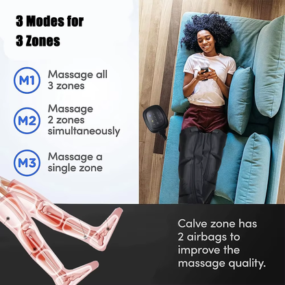 Leg Massager with Heat and Airbag Foot Calf Thigh Massager for Circulation and Muscle Relaxation Sequential Compression Boot