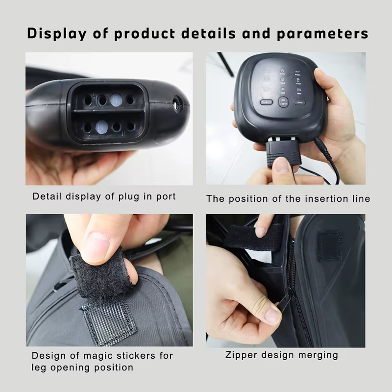 Leg Massager with Heat and Airbag Foot Calf Thigh Massager for Circulation and Muscle Relaxation Sequential Compression Boot