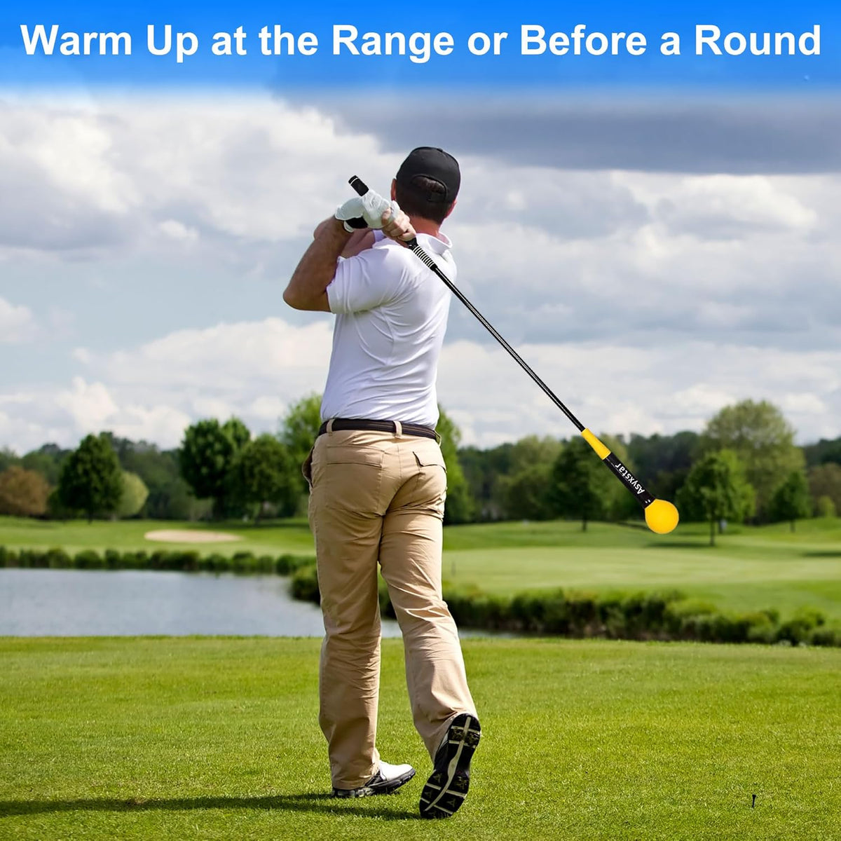 Golf Swing Trainer Aid - Golf Training Aid with Grip Trainer Training Equipment, Power Flex Swing Training Aid for Strength,Balance, and Tempo Swing Speed Trainer